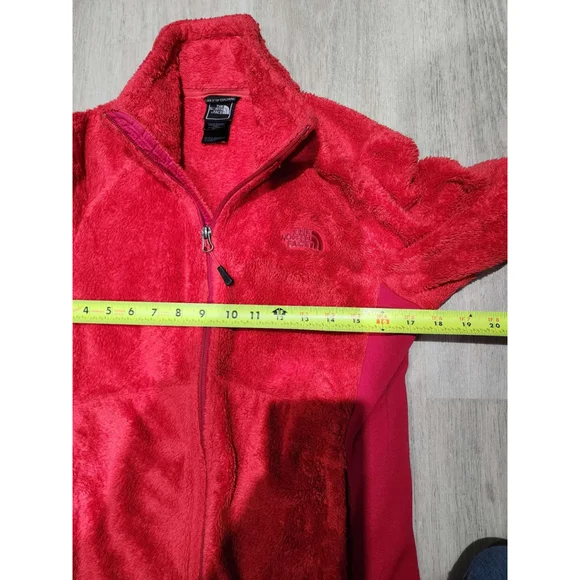The North Face Womens Fleece Jacket Full Zip Red M/M Jacket Used - Picture 10 of 10